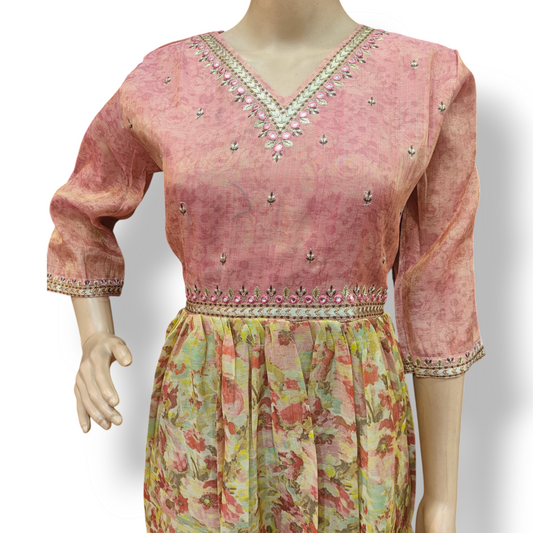 Printed Organza Kurti