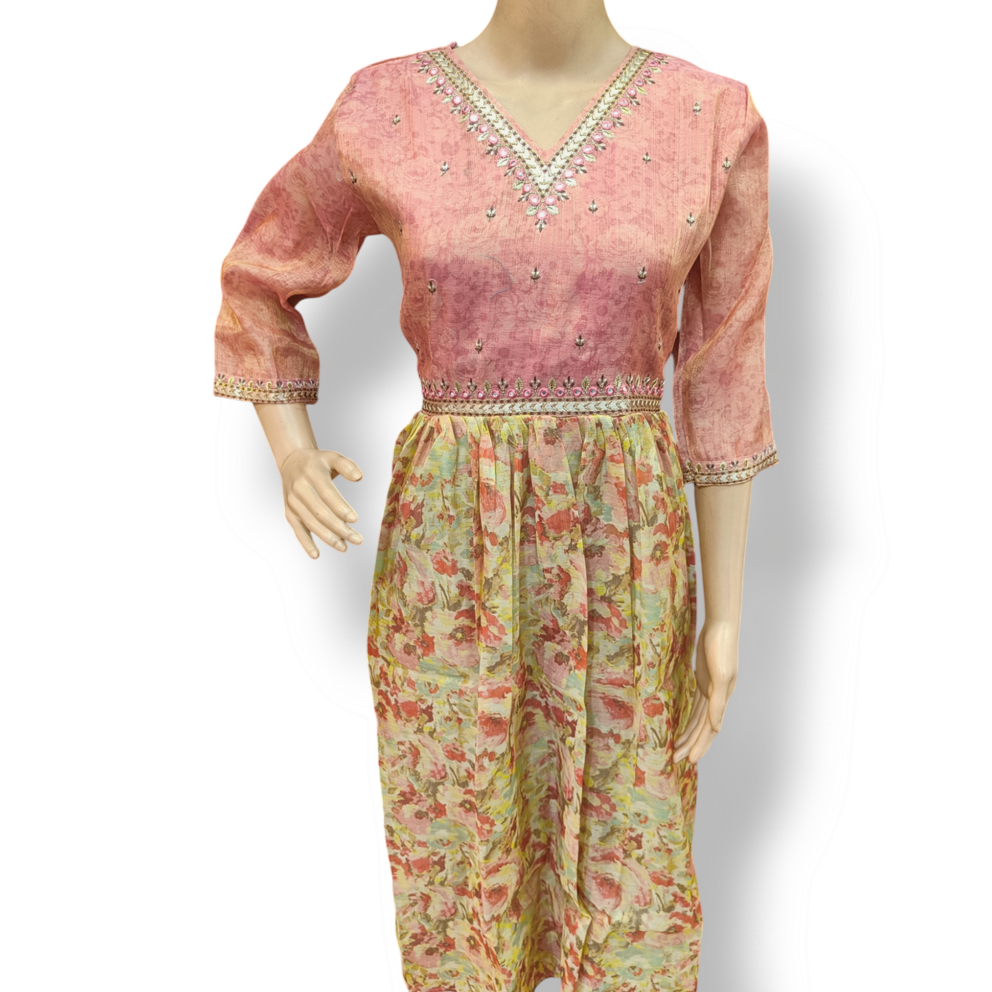 Printed Organza Kurti