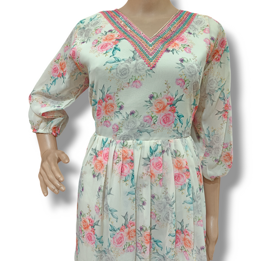 Printed creamy kurti