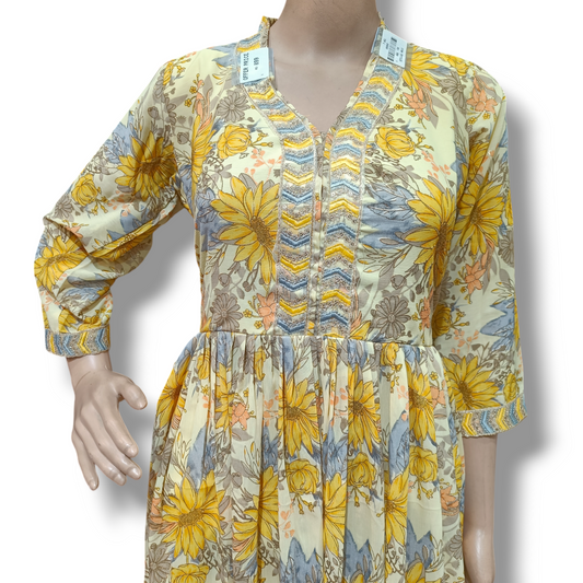 Printed umbrella kurti